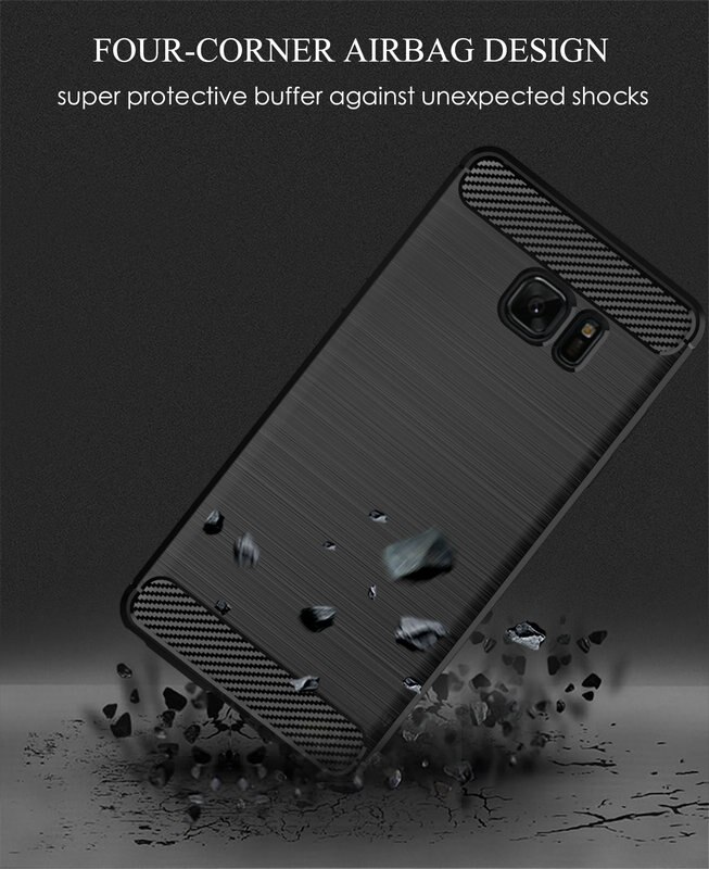 Ốp Lưng Samsung Galaxy Note 7 FE Chống Sốc Hiệu Likgus được làm bằng chất liệu TPU mền giúp bạn bảo vệ toàn diện mọi góc cạnh của máy rất tốt lớp nhựa này khá mỏng bên ngoài kết hợp thêm bên trên và dưới dạng carbon